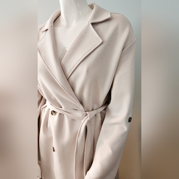 [X & 3X] NWT DEX Plus Trenchcoat in Bone - Picture 9 of 13